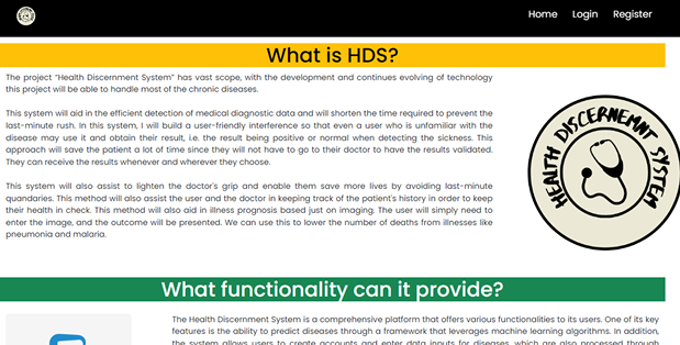 Health Discernment System Screenshot